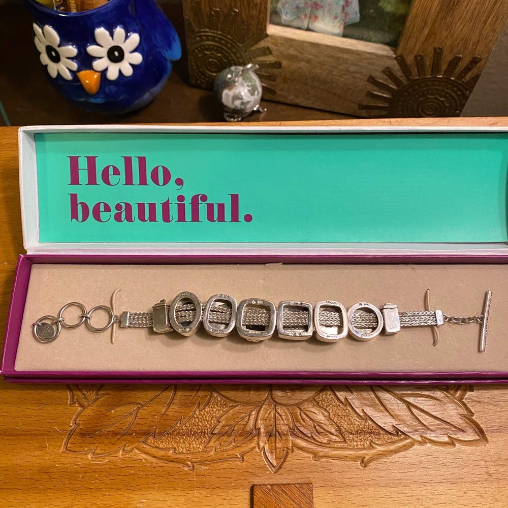 Lori Bonn Center of Attention Sterling Charm Bracelet 7 to 8 inches - Picture 4 of 7
